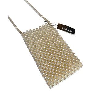 Lulus Pearl Beaded Crossbody Bag